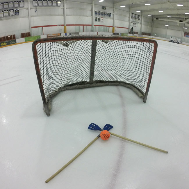 Broom Ball: Brooms, Ball & Goal